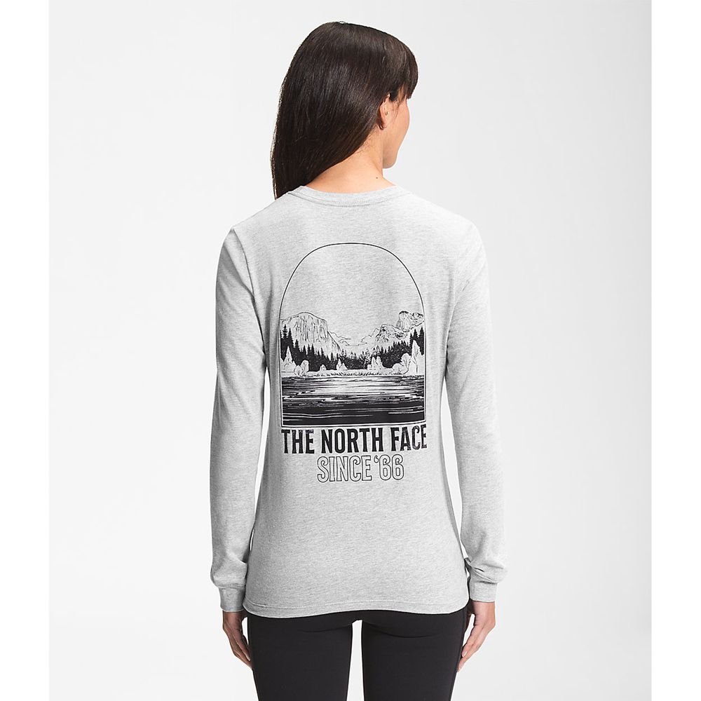 The North Face Long Sleeve Womens Australia - The North Face Long Sleeve Mountain Peace Light Grey M